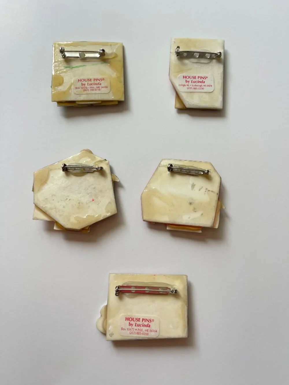 Vintage Lucinda House Pins Lot of 5